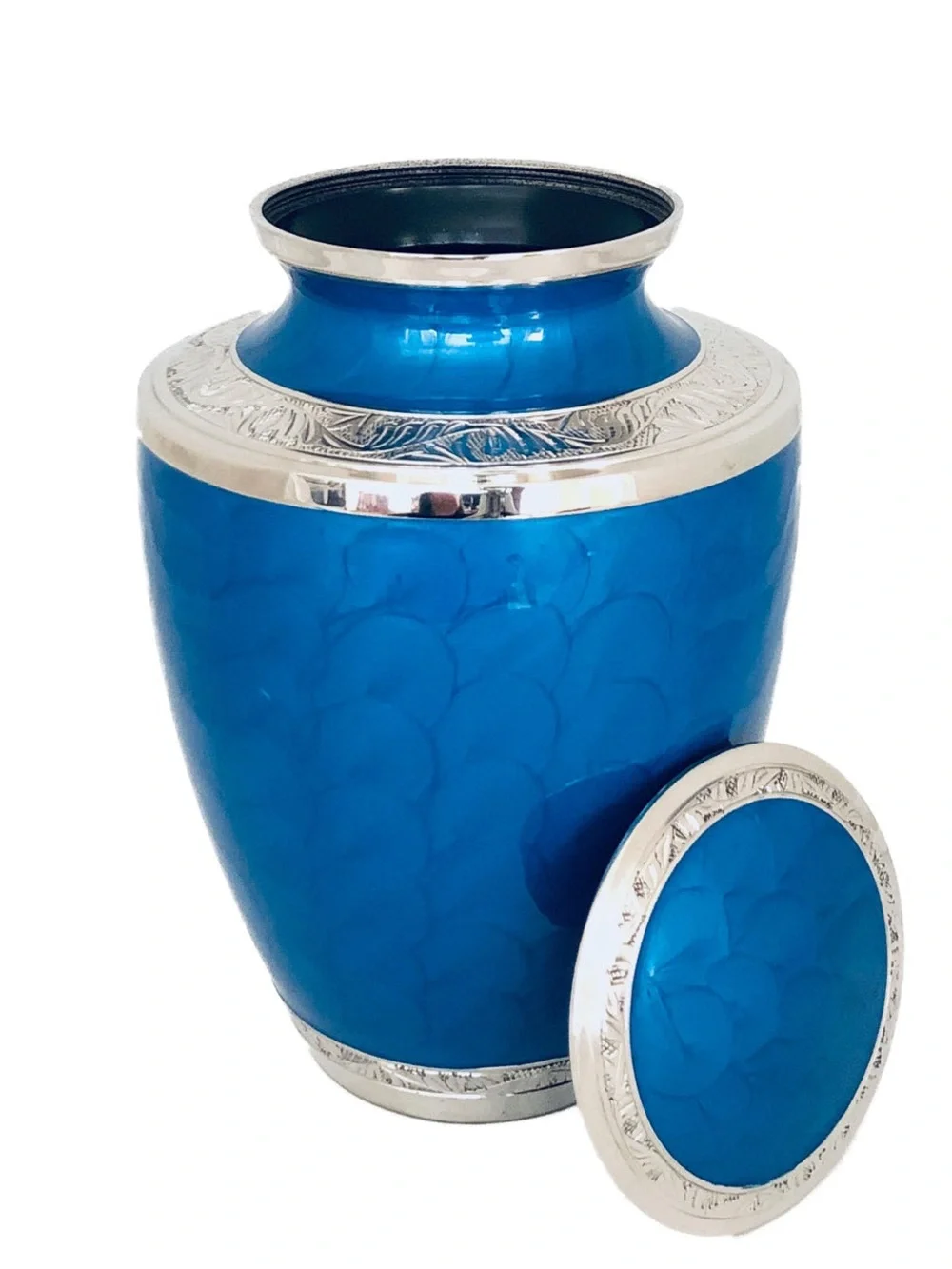 Trupoint Memorial blue urn  Adult Cremation Urn (200 lb Capacity)